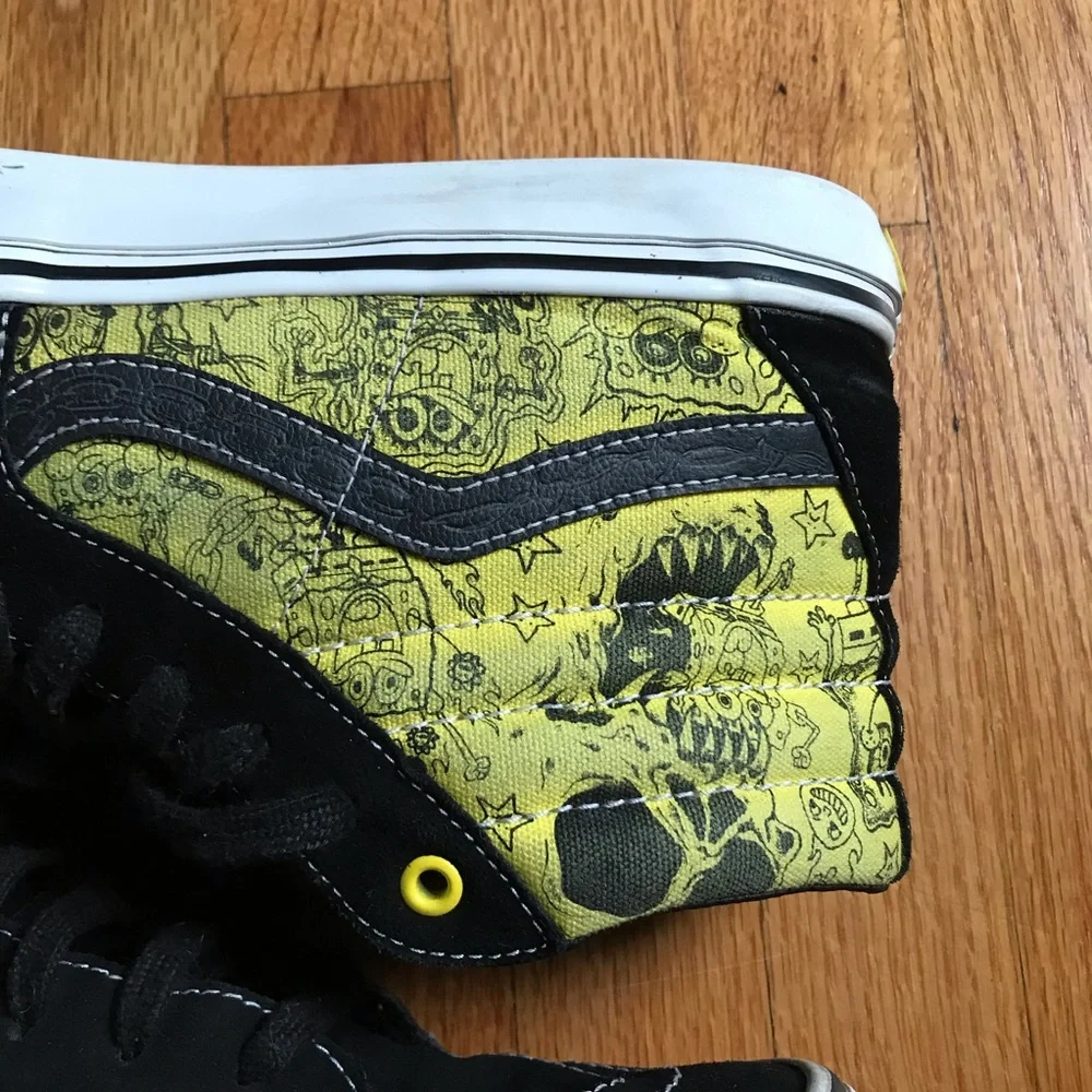 Vans X Gigliotti Spongebob Black & Yellow High-Top Skate Sneakers 11